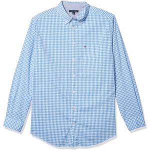 Tommy Hilfiger Men's Long Sleeve Casual Button Down Shirt in Classic Fit (X-Large Tall, Provence)