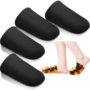Zhanmai 2 Pairs 3 mm Neoprene Toe Covers Warmers Black Booties Thermal Foot Toe Cap ice bath Sock for Winter Cycling Running (X-Large)