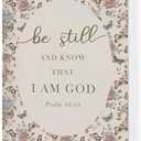 Christian Photo Album 4x6 Hold 36 Photos, Be Still and Know That I Am God Bible Verse Small Photo Album Picture Memory Book Keepsake for Family Wedding Anniversary Travel Vacation