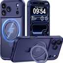 MOCCA Magnetic for iPhone 17 Pro Max Case, (Compatible with Magsafe) (16FT Military Grade Protection) Full Camera Protection Anti-Fingerprint Slim Translucent Matte Phone Cover 6.9", Deep Blue