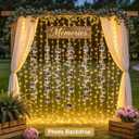 JMEXSUSS 300 LED Remote Control Curtain Lights, Plug in Fairy Curtain Lights Outdoor, Window Wall Hanging String Lights for Bedroom Indoor Dorm Backdrop Wedding Party Patio Christmas Decor, Warm White