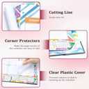 Ospelelf Desk Calendar 2026-2027 Large 22"x17" Monthly Family Planner Pad with Protective Cover 18 Months January 2026 - June 2027 Geometry