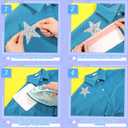 Geosar 60 Pcs Iron on Star Patches Star Shaped Rhinestone Appliques Adhesive Glitter Patches Rhinestone Appliques Embellishments for DIY(Silver)