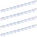 T8 LED Light Bulbs  Replacement Ballast Bypass 48inch 4000K Daylight White Double-end Powered Frosted Lamps 4 Pack