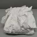 White Ruffle Duvet Cover King Girls Shabby Chic Farmhouse Bedding Set 3Pcs 100% Washed Microfiber Duvet Cover Set Boho Vintage Ruffled Bedding with Zipper Closure & Corner Ties,2 Pillowcases