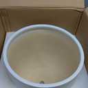 Plant Pot 12 inch - Ceramic Pot for Plants Indoor Outdoor Large Planter Pot with Drainage Hole and Saucer Mid-Century Modern Flower Pot Cylinder White