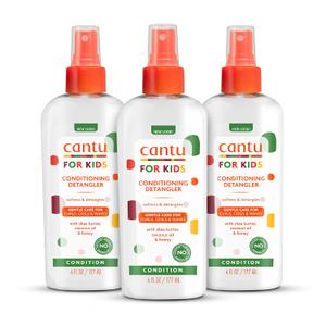 Cantu Care for Kids Paraben & Sulfate-free Conditioning Detangler with Shea Butter, 6 fl oz (Pack of 3) (6 Fl Oz (Pack of 3))