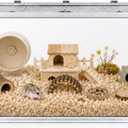 Large Hamster Cage 32x16x16 in, Acrylic Hamster Enclosure with Metal Frame