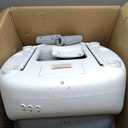 Open-Top Self Cleaning Litter Box, Automatic Cat Litter Box with APP Control, Dual Safety Sensors, Includes Trash Bags, Grey-White