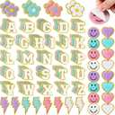 Hanaive Chenille Letter Patches Self Adhesive Stickers for DIY, 136 Pcs Fuzzy Cute Self Adhesive Chenille Patches Embroidery Jackets, Jeans Gift Bag Decoration(Cute Style,Pastel Color)