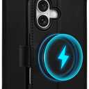 2 x Wallet Case for iPhone 16 with Card Holder, RFID Blocking, MagSafe, Kickstand, PU Leather Flip Folio Phone Case Cover Shockproof TPU Inner Shell Compatible with iPhone 16 (6.1")-Black