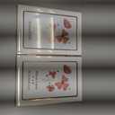 Giftgarden 4x6 Double Picture Frame White with Tempered Glass Display 4 by 6 Photo, Metal Hinged Folding Frame for Tabletop or Wall
