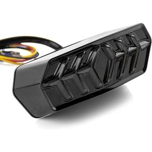Tail Light with Turn Signals Led Integrated Motorcycle Brake Taillight Compatible with GROM MSX125/SF CBR650F CTX700 CTX700N(Smoke Lens) (Smoke Lens)