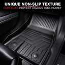 KUST 3D Floor Mats for Ford Mustang 2015-2025 2026 (NOT for Mach-E), All Weather TPE Rubber Car Mats for Mustang Accessories 2 Row Floor Rear Odorless Non-Slip High Edges