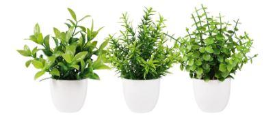 Artificial Plant 3PCS Small Fake Plant Greenery Potted Plant Cute Indoor Faux Plant Houes Office Table Desk Bathroom Decor Plants