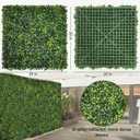 Artificial Grass Wall Panel Backdrop: 20"x20"(12P) UV-Anti Greenery Faux Boxwood Hedge for Indoor Outdoor Green Decor & Backyard Background Decorations Fence Covering Privacy