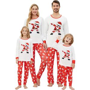 New Year Pajamas for Kids White and Red Size 2Y