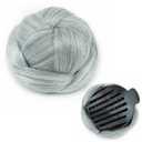 IMISSU Braided Chignon Bun Maker Scrunchie Hairpiece for Updo Secure Hold Styling Claw Hair Donut Wig (Grey White)