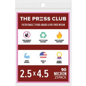 90 Micron | Premium Nylon Tea Filter Bags | 2.5" x 4.5" | 25 Pack