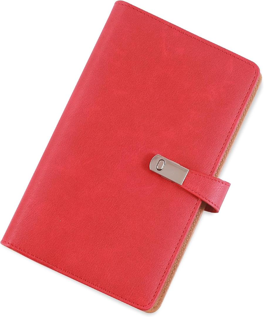 Business Card Organizer holder Book,Credit Card holder,Leather Card Organizer Business Card Case Book Rolodex With 120 Card Slots Protection Case for Men and Women(red)