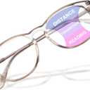 2 x DEHOTRE Progressive Multifocal Reading Glasses Women No Line Bifocal Transition Readers Round Lens Metal Temple (Grey/0 Top/1 Pair)