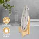 2 x NiHome Wooden Display Stand for Plates, Photos, Frames, Books, Art, Collectibles, Cookbooks, Easy Assembly Versatile Card and Menu Display Holder, Sleek Design for Home, Office, Gallery Dcor (2PCS)