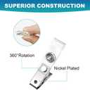 Name Tag Holder with Metal Clips, 100 Set Clear PVC Horizontal ID Badge Holders with Waterproof ID Card Clips