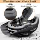 Bike Helmet, Helmets for Adults Men, Front and Back LED Lights Safe Certified MTB Road Bicycle Helmet with Adjustable Brim M