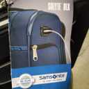 Samsonite black Softside carry-on white piping