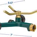 Orbit 58257N Lawn and Garden 3-Arm Metal Sprinkler with Wheel Base