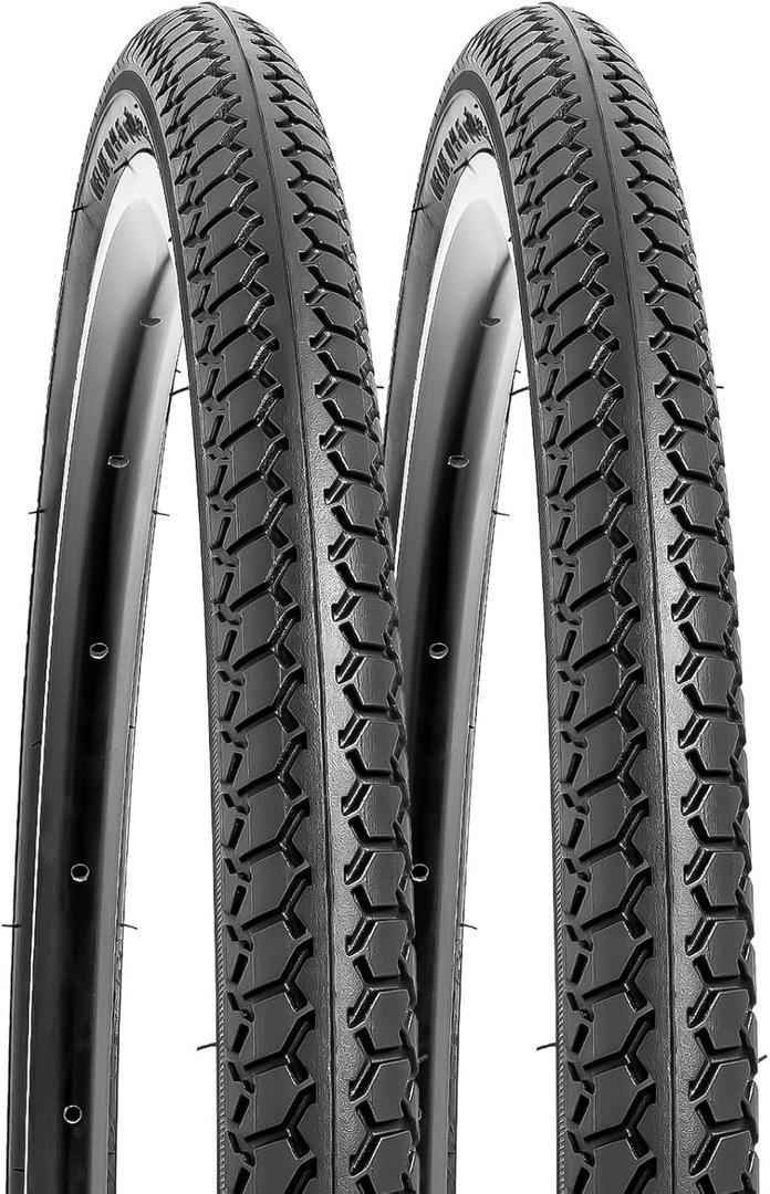 YUNSCM 2-PCS 22" Bike Tires 22x1 3/8 (37-501) Compatible with 22x1 3/8 22x1 3-8 Bike Bicycle Tires (Y-1402)