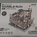 ROBOTIME Motorized Wooden Puzzles for Adults - 3D Puzzles for Adults LGC01 Marble Spaceport - Wooden Marble Run Model to Build - Space/STEM/Engineering Gift