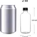 Youngever 16 Pack Empty Glass Bottles with Lids, Refillable Container for Essential Oils, Vanilla Extract and More (2 Ounce)