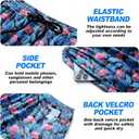 FT FENTENG Mens Swim Trunks Quick Dry Board Shorts with Mesh Lining, Breathable Surf Beach Shorts Swimwear Bathing Suits (Medium, Blue Leaf Flamingo-1)