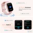 Smart Watches for Women, Womens Smart Watch for iPhone & Android & Samsung, Smartwatch with Call & Alexa, Sleep,Heart Rate,Pressure,SpO2 Monitor & Cycle Tracking, 100+ Sports Modes Fitness Watch-Pink