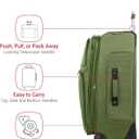 SWISSGEAR Sion Softside Expandable Spinner Luggage Durable Lightweight Travel Suitcase, Evergreen, 2-Piece Set (21/29)