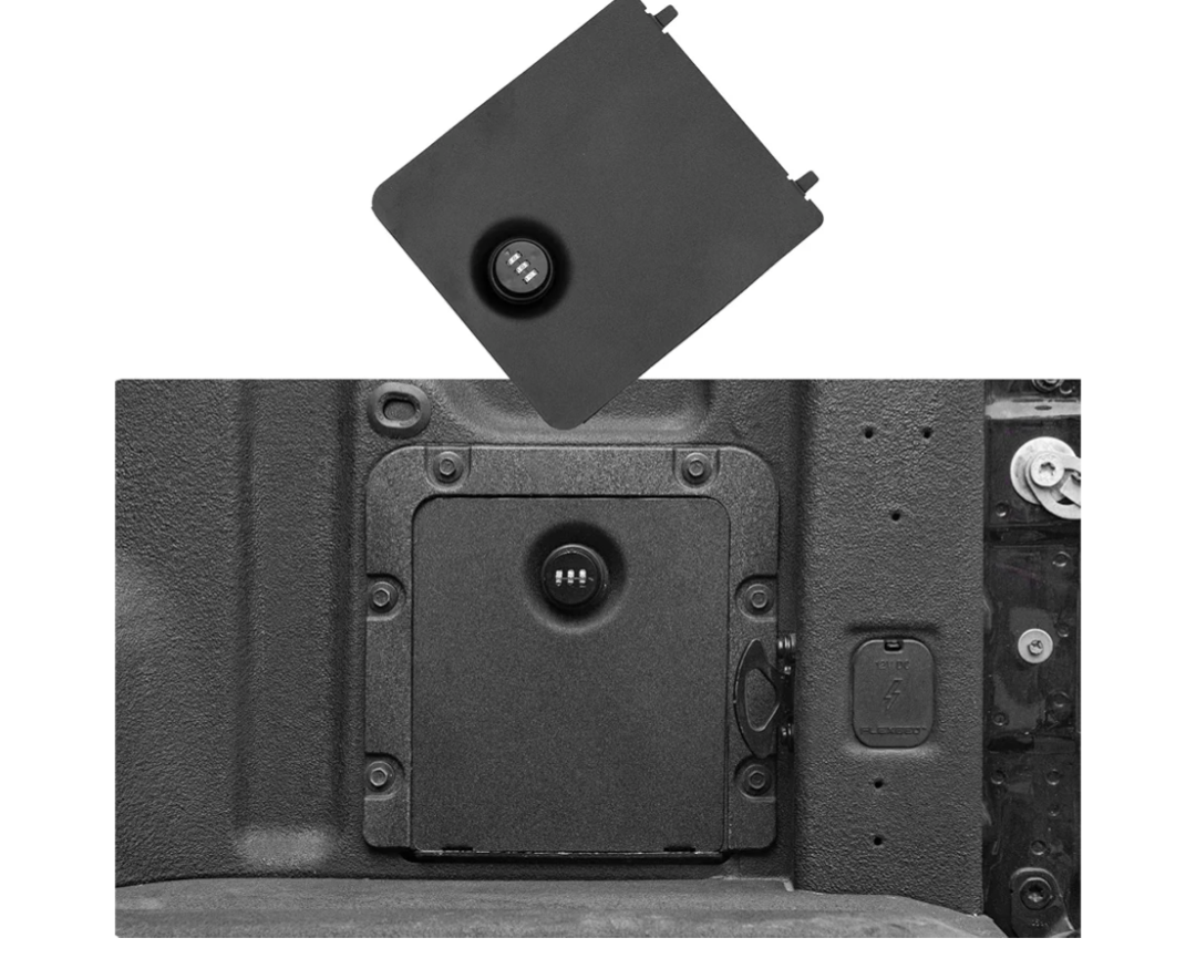 Truck Bed Storage Bin Code Lock Cover Compatible with 2022-2024 Ford Maverick Code Lock Design Bin Cover Bed Storage Bin Side Cover with Code Lock for 2023 Maverick Accessories
