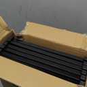 BFNN Metal Short Dog Gate, 16.5" High to Step-Over, Free Standing Foldable Pet Gate, Up to 72" Wide Puppy Fence for Stairs and Doorways, Indoor & Outdoor Use, No Drilling and No Assembly, Black