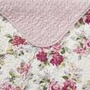 Laura Ashley - Twin Quilt Set, Reversible Cotton Bedding with Matching Sham, Lightweight Home Decor for All Seasons (Lidia Pink, Twin)