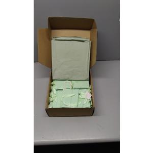 Zhanmai 100 Pcs 4.7 x 2.4 x 3.9 Inch Mini Gift Bags Bulk with Tissue Paper Kraft Paper Bag with Handle Gift Tag for Birthday Party, Wedding Showers (Sage Green)