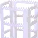 2 x Sooyee White Earring Organizer,360 Rotating Earring Holder,4 Tiers Jewelry Rack Display Classic Stand, 156 Holes and 160 Grooves for Necklaces Earrings Piercings