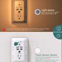 Surge Protector, Outlet Extender with Night Light, Addtam 5-Outlet Splitter and 4 USB Ports(2 USB C), USB Wall Charger Power Strip, Multi Plug Outlet for Home, Office, School, ETL Listed (White)