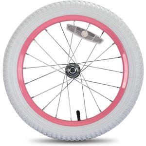 JOYSTAR 12 14 16 18 20 Inch Kids Bike Front Wheels Replacement Bicycle Wheels with 12-20 Inch Solid Air Rubber Tire & Inner Tube Don't Fit Huffy Bike Black & White Pink