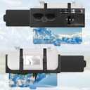 Sun Visor Extender for Car with Side Sunshade, Upgraded UV400 Polarized Car Sun Visor Extension Blocker with Sunglasses Holder, Clips and Straps Design | Anti-Glare Protection Visor for Safe Driving