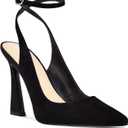 Womens Closed Toe Ankle Strap Heels Pointed Toe Pumps Shoes Slingback High Heel Wedding Dress Shoes, 9