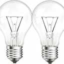 40 Watt Incandescent Light Bulbs, E26 A19 40W Stepless Dimming Light Bulbs 400lm, 3000K Soft Warm White, Vintage Clear Glass Incandescent Filament Bulb for Home (2 Pack)