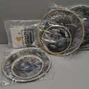 Silver 6 Pcs 1920s Disco Party Decorations 2 Tier Tinsel Chandelier Foil Fringe Tassels Trim Shiny Hanging Ceiling Fringe Banners for 1920s New Year's Eve Birthday Grad Party Props