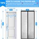 RELIANCER Magnetic Thermal Insulated Door Curtain,Waterproof EVA Door Cover,Fit Doors Size Up to 34"x82",Temperature Protection Insulated Doorway Curtain Partition,Patio Self-Closing Doors Net Screen