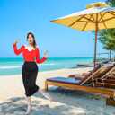 3 Pack Olive Oil Costumes Women's Large Cosplay Costume for Adult Red Black Long Sleeve Dress Earrings White Socks