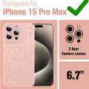 OOK Case for iPhone 15 Pro Max Case Cute Flower Floral Design for Girls Women Soft TPU Camera Lens Protective Phone Cover for iPhone 15 Pro Max 6.7 Inch Pink